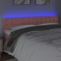 Pink velvet headboard with LED 200x5x78/88 cm by vidaXL, Headboards and footboards - Ref: Foro24-3122117, Price: 79,22 €, Dis...