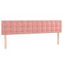 Pink velvet headboard with LED 200x5x78/88 cm by vidaXL, Headboards and footboards - Ref: Foro24-3122117, Price: 79,22 €, Dis...