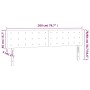 Pink velvet headboard with LED 200x5x78/88 cm by vidaXL, Headboards and footboards - Ref: Foro24-3122117, Price: 79,22 €, Dis...