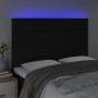 Kopfteil mit LED-Beleuchtung, schwarzer Stoff, 144 x 5 x 118/128 cm von vidaXL, Kopf- und Fußteile - Ref: Foro24-3122424, Pre...