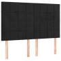 Cabecero con luces LED terciopelo negro 144x5x118/128 cm de vidaXL, Cabeceros y pies de cama - Ref: Foro24-3122474, Precio: 1...