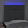 Headboard with LED lights dark gray fabric 80x5x118/128 cm by vidaXL, Headboards and footboards - Ref: Foro24-3122399, Price:...