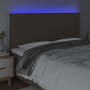 Headboard with LED lights taupe gray fabric 180x5x118/128 cm by vidaXL, Headboards and footboards - Ref: Foro24-3122162, Pric...