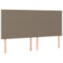 Headboard with LED lights taupe gray fabric 180x5x118/128 cm by vidaXL, Headboards and footboards - Ref: Foro24-3122162, Pric...