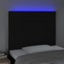 Headboard with LED lights black fabric 80x5x118/128 cm by vidaXL, Headboards and footboards - Ref: Foro24-3122400, Price: 74,...