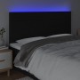 Headboard with LED lights black fabric 180x5x118/128 cm by vidaXL, Headboards and footboards - Ref: Foro24-3122440, Price: 13...