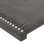 Headboard with LED lights dark gray velvet 200x5x118/128 cm by vidaXL, Headboards and footboards - Ref: Foro24-3122351, Price...