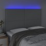 Headboard with LED lights light gray fabric 144x5x118/128 cm by vidaXL, Headboards and footboards - Ref: Foro24-3122282, Pric...