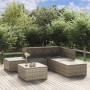 6-piece garden furniture set and gray synthetic rattan cushions by vidaXL, Garden sets - Ref: Foro24-3157311, Price: 502,89 €...