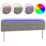 Light gray velvet headboard with LED 200x7x78/88 cm by vidaXL, Headboards and footboards - Ref: Foro24-3122014, Price: 88,71 ...