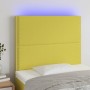 Headboard with LED lights green fabric 80x5x118/128 cm by vidaXL, Headboards and footboards - Ref: Foro24-3122265, Price: 58,...