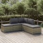 5-teiliges Gartenmöbel-Set und graue synthetische Rattankissen von vidaXL, Gartensets - Ref: Foro24-3157312, Preis: 424,99 €,...