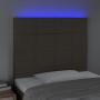 Headboard with LED lights taupe gray fabric 80x5x118/128 cm by vidaXL, Headboards and footboards - Ref: Foro24-3122402, Price...