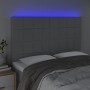 Kopfteil mit LED-Leuchten aus hellgrauem Stoff, 144 x 5 x 118/128 cm von vidaXL, Kopf- und Fußteile - Ref: Foro24-3122422, Pr...