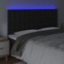 Headboard with LED lights black synthetic leather 180x5x118/128 cm by vidaXL, Headboards and footboards - Ref: Foro24-3122526...