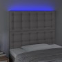 Cabecero con luces LED cuero sintético gris 90x5x118/128 cm de vidaXL, Cabeceros y pies de cama - Ref: Foro24-3122506, Precio...