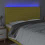 Headboard with LED lights green fabric 160x5x118/128 cm by vidaXL, Headboards and footboards - Ref: Foro24-3122577, Price: 11...