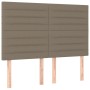 Headboard with LED lights taupe gray fabric 144x5x118/128 cm by vidaXL, Headboards and footboards - Ref: Foro24-3122566, Pric...