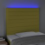 Cabecero con luces LED tela verde 80x5x118/128 cm de vidaXL, Cabeceros y pies de cama - Ref: Foro24-3122545, Precio: 63,20 €,...