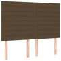 Headboard with LED lights dark brown fabric 144x5x118/128 cm by vidaXL, Headboards and footboards - Ref: Foro24-3122565, Pric...