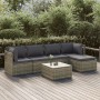 6-teiliges Gartenmöbel-Set und graue synthetische Rattankissen von vidaXL, Gartensets - Ref: Foro24-3157320, Preis: 498,56 €,...