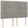 Headboard with LED lights light gray velvet 144x5x118/128 cm by vidaXL, Headboards and footboards - Ref: Foro24-3122612, Pric...