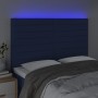 Cabecero con luces LED tela azul 144x5x118/128 cm de vidaXL, Cabeceros y pies de cama - Ref: Foro24-3122568, Precio: 118,99 €...