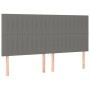 Headboard with LED lights dark gray fabric 180x5x118/128 cm by vidaXL, Headboards and footboards - Ref: Foro24-3122677, Price...