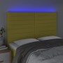 Cabecero con luces LED tela verde 144x5x118/128 cm de vidaXL, Cabeceros y pies de cama - Ref: Foro24-3122569, Precio: 97,72 €...