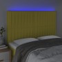 Headboard with LED lights green fabric 144x5x118/128 cm by vidaXL, Headboards and footboards - Ref: Foro24-3122667, Price: 11...