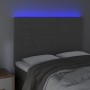 Cabecero con luces LED terciopelo gris oscuro 144x5x118/128 cm de vidaXL, Cabeceros y pies de cama - Ref: Foro24-3122613, Pre...