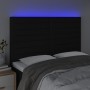 Cabecero con luces LED tela negro 144x5x118/128 cm de vidaXL, Cabeceros y pies de cama - Ref: Foro24-3122564, Precio: 119,90 ...