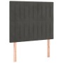 Headboard with LED lights dark gray velvet 90x5x118/128 cm by vidaXL, Headboards and footboards - Ref: Foro24-3122699, Price:...