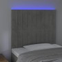 Headboard with LED lights light gray velvet 100x5x118/128 cm by vidaXL, Headboards and footboards - Ref: Foro24-3122704, Pric...