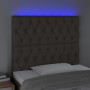 Headboard with LED lights taupe gray fabric 100x7x118/128 cm by vidaXL, Headboards and footboards - Ref: Foro24-3122754, Pric...