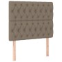 Headboard with LED lights taupe gray fabric 100x7x118/128 cm by vidaXL, Headboards and footboards - Ref: Foro24-3122754, Pric...