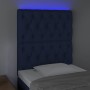 Cabecero con luces LED tela azul 80x7x118/128 cm de vidaXL, Cabeceros y pies de cama - Ref: Foro24-3122740, Precio: 82,99 €, ...