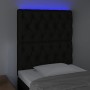 Cabecero con luces LED tela negro 80x7x118/128 cm de vidaXL, Cabeceros y pies de cama - Ref: Foro24-3122736, Precio: 82,73 €,...