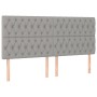 Headboard with LED lights light gray fabric 180x7x118/128 cm by vidaXL, Headboards and footboards - Ref: Foro24-3122774, Pric...