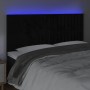 Kopfteil aus schwarzem Samt mit LED-Leuchten, 180 x 5 x 118/128 cm von vidaXL, Kopf- und Fußteile - Ref: Foro24-3122724, Prei...