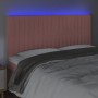 Cabecero con luces LED terciopelo rosa 160x5x118/128 cm de vidaXL, Cabeceros y pies de cama - Ref: Foro24-3122721, Precio: 12...