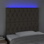 Headboard with LED lights taupe gray fabric 90x7x118/128 cm by vidaXL, Headboards and footboards - Ref: Foro24-3122746, Price...