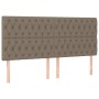 Headboard with LED lights taupe gray fabric 180x7x118/128 cm by vidaXL, Headboards and footboards - Ref: Foro24-3122778, Pric...