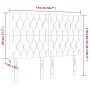 Kopfteil mit LED-Leuchten aus dunkelbraunem Stoff, 144 x 7 x 118/128 cm von vidaXL, Kopf- und Fußteile - Ref: Foro24-3122761,...