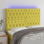 Headboard with LED lights green fabric 144x7x118/128 cm by vidaXL, Headboards and footboards - Ref: Foro24-3122765, Price: 12...