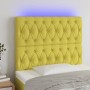 Cabecero con luces LED tela verde 100x7x118/128 cm de vidaXL, Cabeceros y pies de cama - Ref: Foro24-3122757, Precio: 77,92 €...