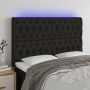 Cabecero con luces LED tela negro 160x7x118/128 cm de vidaXL, Cabeceros y pies de cama - Ref: Foro24-3122768, Precio: 154,64 ...