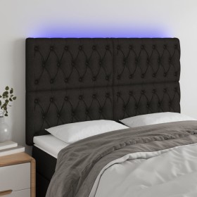 Cabecero con luces LED tela negro 160x7x118/128 cm de vidaXL, Cabeceros y pies de cama - Ref: Foro24-3122768, Precio: 154,78 ...