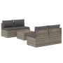 Set de muebles de jardín 5 pzas y cojines ratán sintético gris de vidaXL, Conjuntos de jardín - Ref: Foro24-3157481, Precio: ...