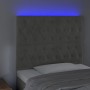 Headboard with LED lights light gray velvet 100x7x118/128 cm by vidaXL, Headboards and footboards - Ref: Foro24-3122802, Pric...